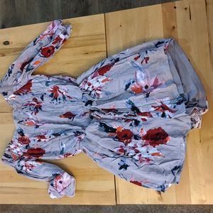 Floral off shoulder romper